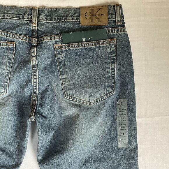 Calvin Klein Size 11 Low Rise Boot Cut 12oz Sandblast Denim 33" Inseam - Picture 9 of 9